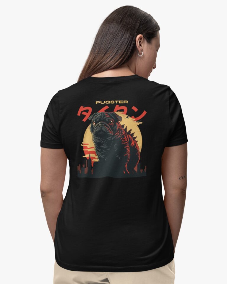 Pugstar Japanese Graphic Black T-shirt